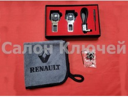 Подарочный набор для Renault №1 (заглушки, брелок, микрофибра, колпачки)
