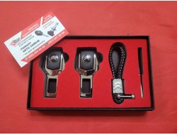 Подарочный набор для Citroen (заглушки для ремня + кожаный брелок с логотипом) 