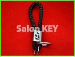Брелок HYUNDAI для ключей кожаный шнурок с кольцами