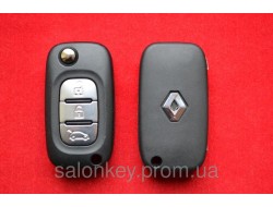 Корпус выкидного ключа Renault 3 кнопки Без логотипа