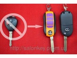 Выкидной ключ Toyota 2+паника кнопки. Для переделки вид ORANGE