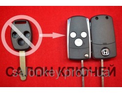 Выкидной ключ Honda 3 кнопки  для переделки Style HROME