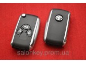 Toyota Camry, corolla ключ выкидной 3 кнопки New Хром