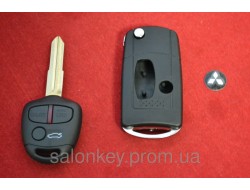 Выкидной ключ Mitsubishi outlander, pajero, lancer, grandis на 3 кнопки вид Дуга