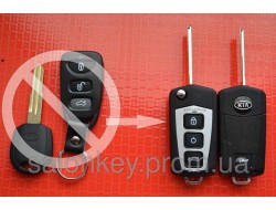 Ключ Kia выкидной для переделки 3+1 кнопки лезвие KIA6L вид Exclusive