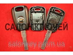 Ключ Fiat doblo, punto, корпус 1 кнопка  лезвие SIP22 Чёрный