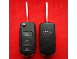 Audi A8 выкидной ключ 3 кнопки ( корпус )