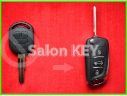 Ключ Chevrolet Lacetti улучшенный выкидной (Польша) 433Mhz 4D вид Citroen