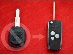 Выкидной ключ Chevrolet Lacetti для переделки 3 кнопки среднего качества