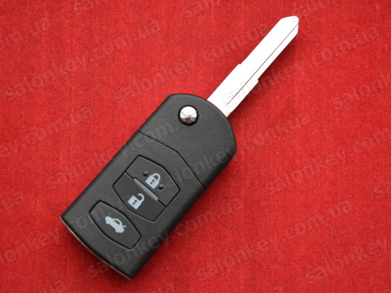 Mazda 3, 5, 6, выкидной ключ на 3 кнопки корпус ключа Mazda