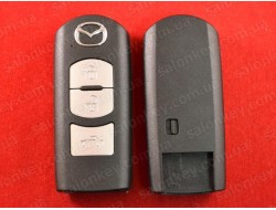 Mazda smart ключ корпус 3 кнопки. Батарейка в центре.