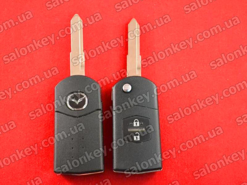 Mazda 3, 5, 6, выкидной ключ на 2 кнопки корпус ключа Mazda