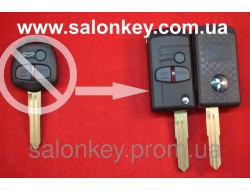 Выкидной ключ Mitsubishi outlander, lancer, grandis на 3 кнопки вид Men Style