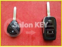 Выкидной ключ Toyota 2 кнопки для переделки из обычного Новый стиль