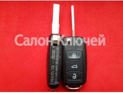 Ключ Volkswagen 3 кнопки 434Mhz CAN id48 5K0837202AD
