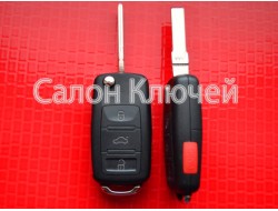 Ключ выкидной Volkswagen 4 кнопки 315Mhz NBG010180T, 5K0837202R, 5K0837202AE, 5K0837202A, 5K0837202F