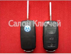 Ключ Volkswagen выкидной 3 кнопки 434Mhz id48 6QE959753