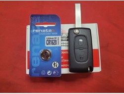 Ключ Citroen выкидной Корпус 2 кнопки + батарейка Renata CR1620