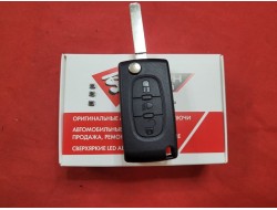Ключ Peugeot выкидной Корпус 3 кнопки + микрики 3 шт.